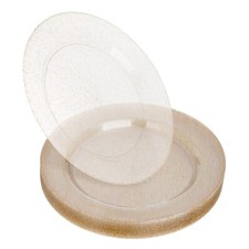 Hard Plastic Party Plates Gold
