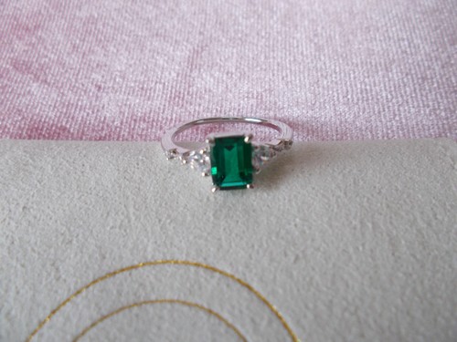 Emerald ring set 925 - ring,