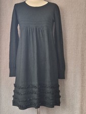 Tsega Black Frilly Ruched Hem