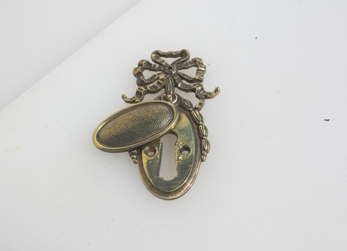 Large victorian brass keyhole - victorian,