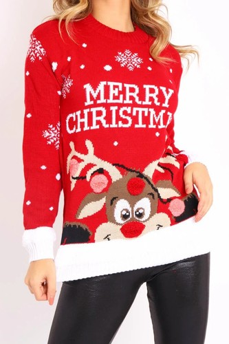 Women knitted christmas jumper - christmas,