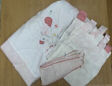 Mamas and Papas Pink/White Print 4 Piece Bedding Set