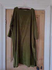 PLUMO Studios green needlecord Marsell dress -OS