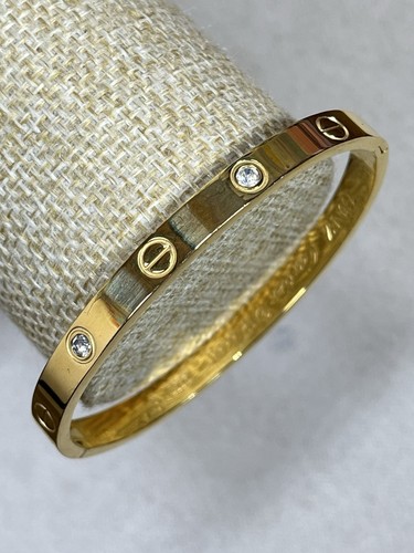 Yellow gold plated screw - gold,