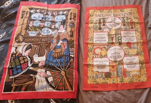 Vintage welsh tea - 2x, towel