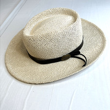 Jacaru Vintage Australia Straw Hat Womens Mesh Beige Brown XL  Approx. 57cm