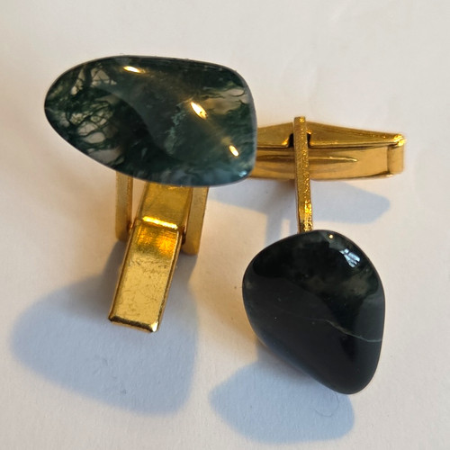 Vintage gold tonemoss agate - gold,