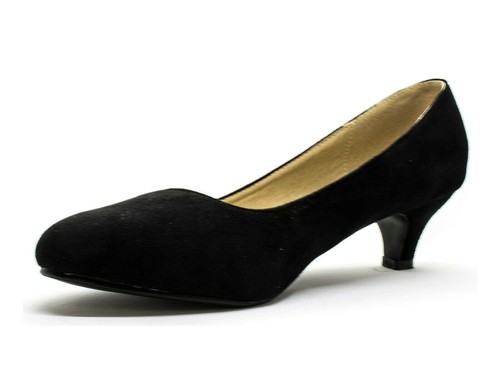 Ladies low kitten heel court - heel,