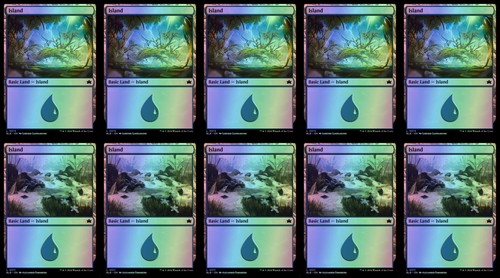 Mtg 10x foil island basic - foil,