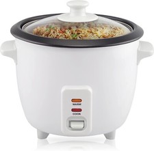 Electric Rice Cooker - Non-Stick Removable Bowl and Keep Warm Function 0.8L