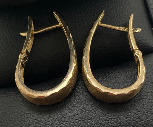 9ct gold creole type - type, hoop