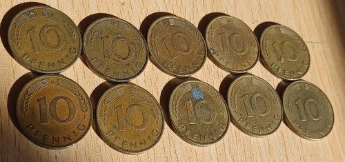 Germany pfennig coin x10 - pfennig,