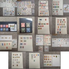 Collection of World Stamps - 31 x Album pages plus bags