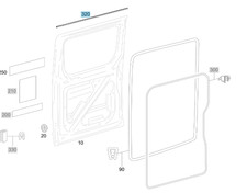 New Genuine Mercedes Benz Sprinter 906 Sliding Door Top Seal A9066971498