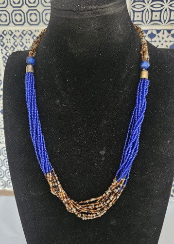 Blue brown black gold - brown,