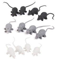 12 Plastic Mini Rats Mouse
