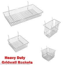 Heavy Duty! Grid Mesh Panel Retail Shop Display Storage Shelving Basket/ Baskets