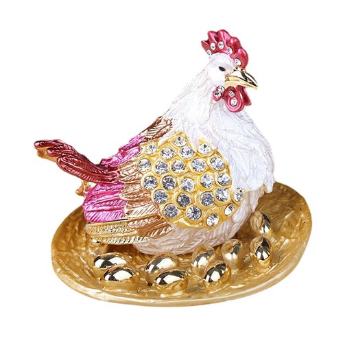 Hen hatching eggs figurine - hen,