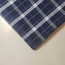 Navy Sage Cotton Tartan Fabric