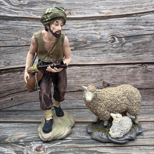 Hand painted nativity shepherd - nativity,