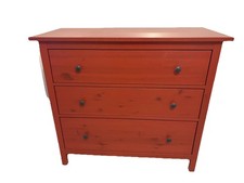 IKEA Hemnes Red Chest of 3