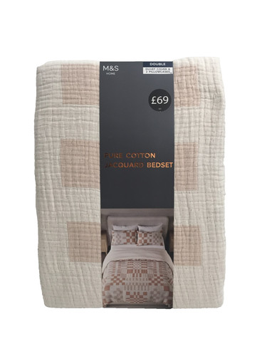 Home pure cotton jacquard - m&s,