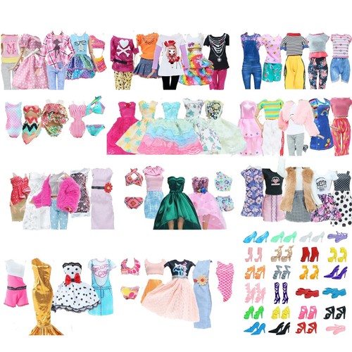10pcs barbie doll clothes - 10pcs,