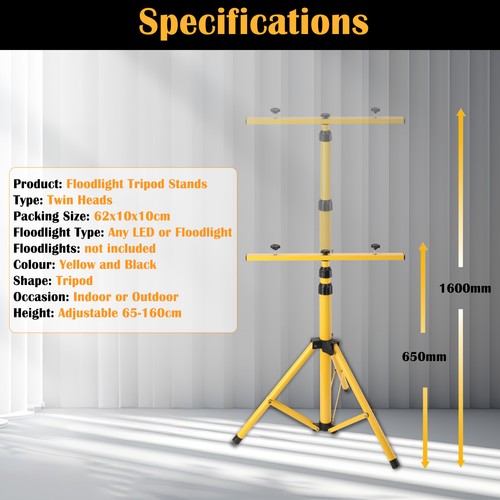 Twin heads floodlight tripod - twin,