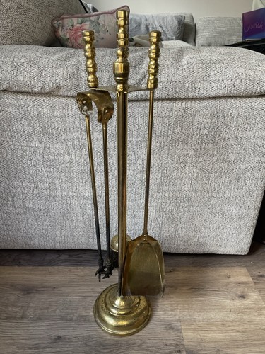 Vintage brass fire companion - vintage,