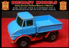 MERCEDES UNIMOG PICK-UP; OLD LESNEY MATCHBOX No.49; UK MADE DIECAST MODEL TRUCK