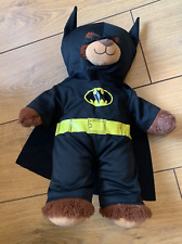 Build A Bear Plush brown teddy in Batman costume. In exc condition