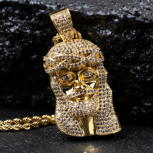 Gold plated mini iced jesus - mini,