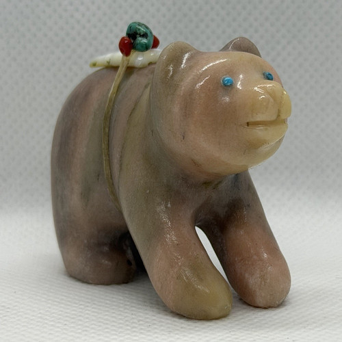 Zuni fetish dolomite bear - zuni,