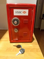 Vintage Money Box HSBC Red