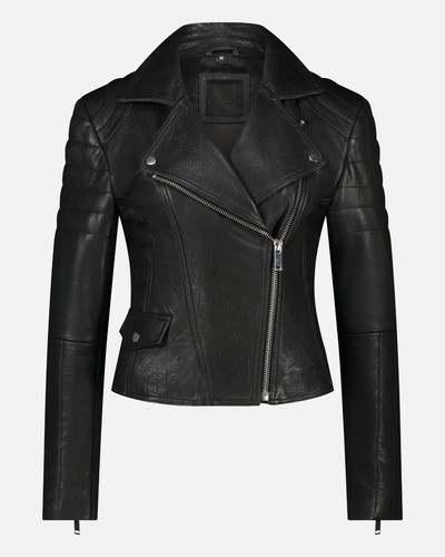 Women black leather - women's, biker