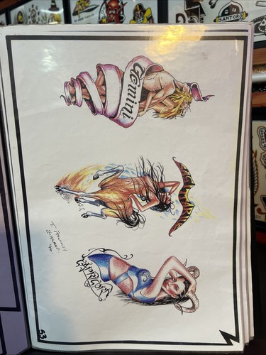 Tom ptolomey rare tattoo flash - tom,