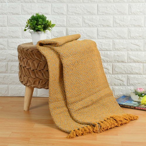 Large throw geometric yellow - large,
