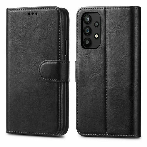 Black wallet leather - black, case