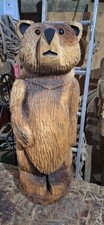 Chainsaw Carving Bear Elm Wood