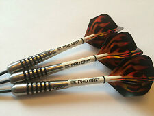 22g FLAME BOMBS TUNGSTEN Dart Set, Holographic Flights & Pro Grip Stems