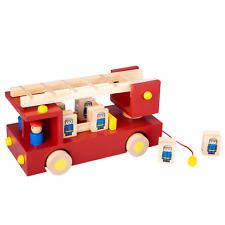 RLS Wooden Toy Fire Engine