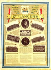 Vintage British Army 17th Lancers Memorial Poster Poster Print A3/A4