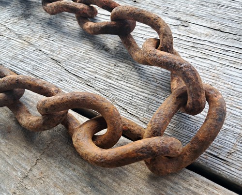 Antique forged iron - iron, chain