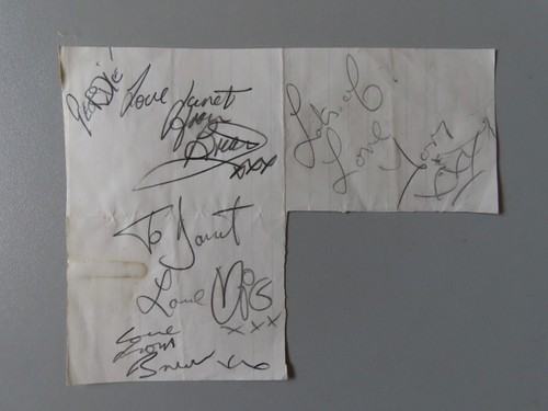 Geordie signed page - signed, british