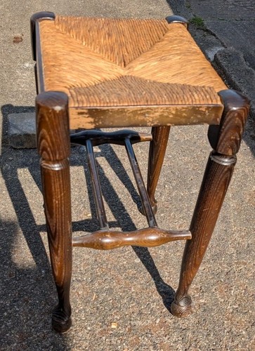 Antique arts crafts stool - antique,