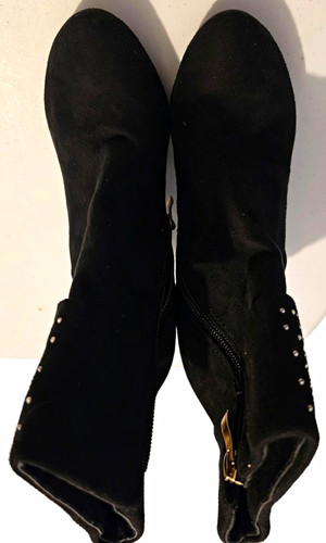 Women black suede - black, ankle