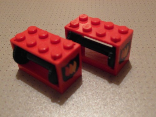Lego town red fire string - town,