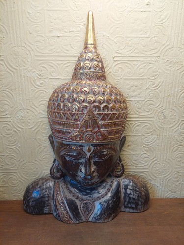 Large carved wooden buddha - large,