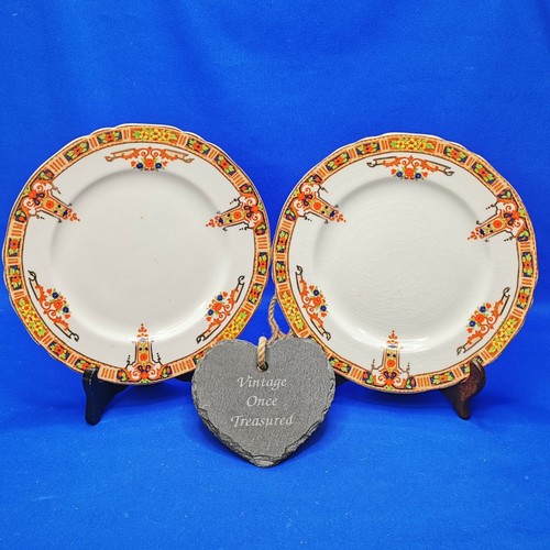 1930s dessert plates - x, (8")