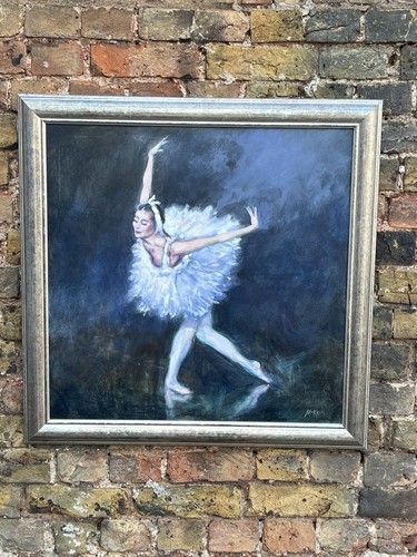 Ballerina dancer large oil - large,